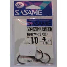 Anzois Sasame Yokozuna Ringed nº1/0 F-903 Black Nickel 4 Pcs